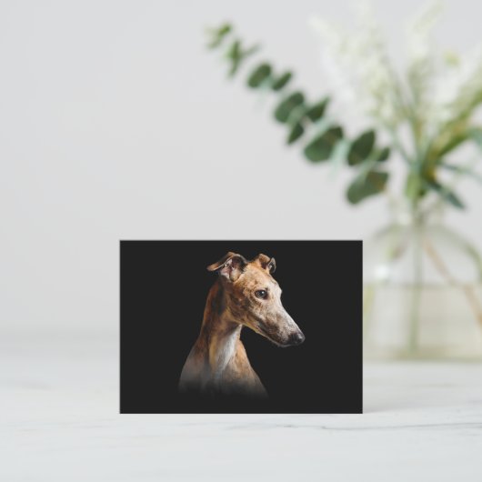 Funny Greyhound Face Greyhound Smile Greyhound Begleitkarte (Stehend Vorderseite)