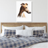 Funny Greyhound Face Greyhound Smile Greyhound Leinwanddruck (Insitu (Schlafzimmer))