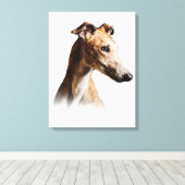 Funny Greyhound Face Greyhound Smile Greyhound Leinwanddruck (Insitu (Holzboden))