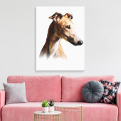 Funny Greyhound Face Greyhound Smile Greyhound Leinwanddruck (Insitu (Wohnzimmer))