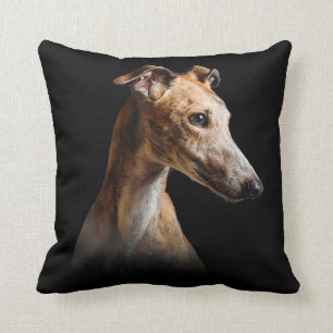 Funny Greyhound Face Greyhound Smile Windhund Kissen
