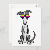 Funny Greyhound Hund in Sonnenbrille Postkarte (Vorne/Hinten)