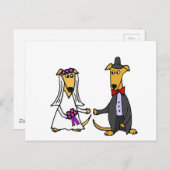 Funny Greyhound Hunde Brie and Groom Postkarte (Vorne/Hinten)