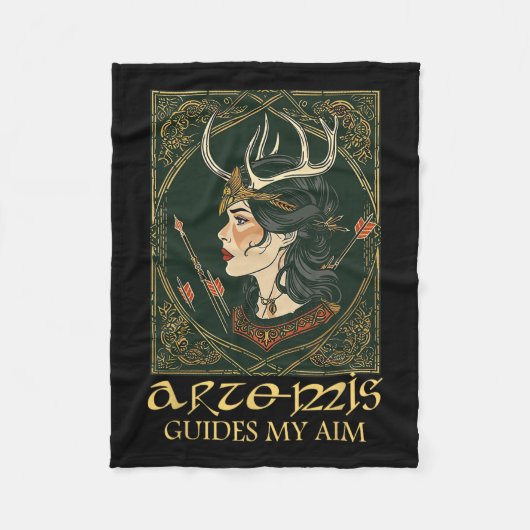 Funny Griechisch Goddess Artemis Deer Junting Myth Fleecedecke (Vorderseite)