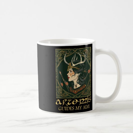Funny Griechisch Goddess Artemis Deer Junting Myth Kaffeetasse (Rechts)