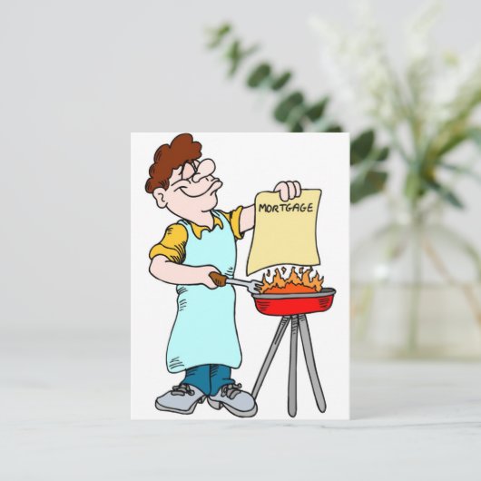 Funny Grill Geschenke Postkarte (Stehend Vorderseite)