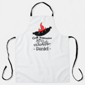Funny Grill Instructor BBQ Sausage Bold Black Schürze (Vorderseite)