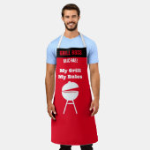 Funny Grill Koch Schürze, Custom My Grill, My Rule Schürze (Getragen)