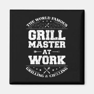 Funny Grill Master Grillen Koch Geräuchertes Fleis Magnet