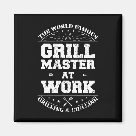 Funny Grill Master Grillen Koch Geräuchertes Fleis Magnet (Vorne)