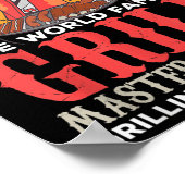 Funny Grill Master Grillen liebt Feinschmecker Koc Poster (Ecke)