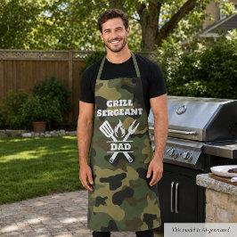 Funny Grill Sergeant Camouflage Schürze