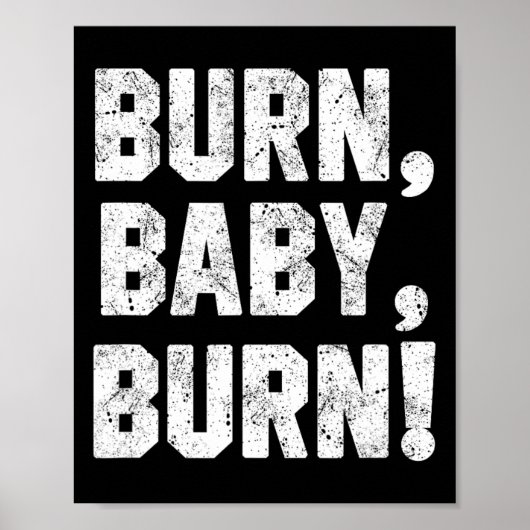 Funny Grill Shirt Burn Poster (Vorne)