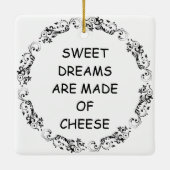 Funny Grilled Cheese Pun Christmas Keramikornament (Rückseite)