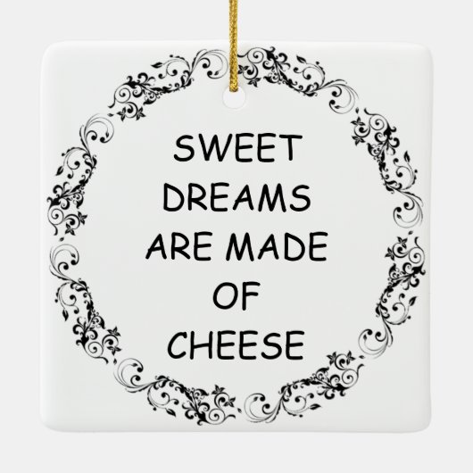 Funny Grilled Cheese Pun Christmas Keramikornament (Rückseite)