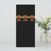 Funny GRILLEN Baked Smoked Fried Turkey Menükarte (Stehend Vorderseite)