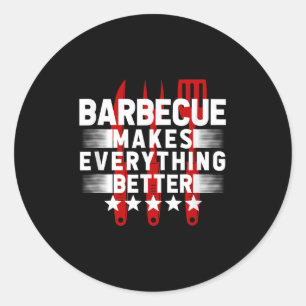 Funny Grillen Barbecue Grill Grill Joke Rauchen Me Runder Aufkleber