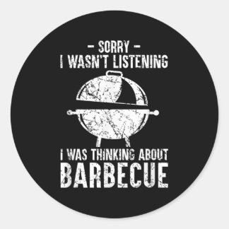Funny Grillen Barbecue Grill Grill Joke Rauchen Me Runder Aufkleber