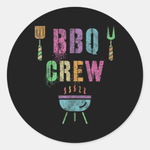 Funny Grillen Crew Grill Koch Cook Squad Cooking S Runder Aufkleber