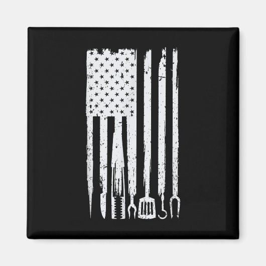 Funny Grillen Design! für Raucher, Grillen und Magnet (Vorne)