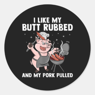 Funny Grillen Design Women Grillen Lover Grilling Runder Aufkleber