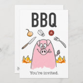 Funny GRILLEN Einladung (Vorne/Hinten)