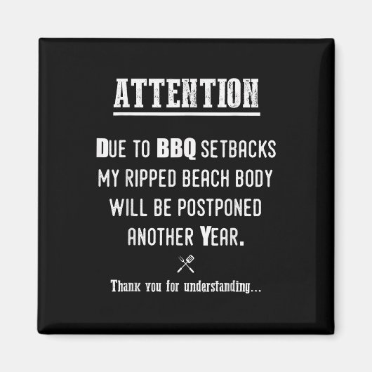 Funny Grillen für Pitmasters & amp; Grillfreunde Magnet (Vorne)