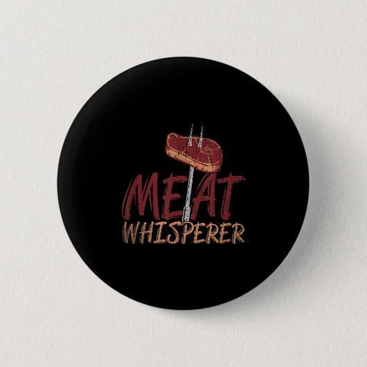 Funny Grillen Geräuchertes Fleisch Steak Geschenk  Button (Vorderseite)
