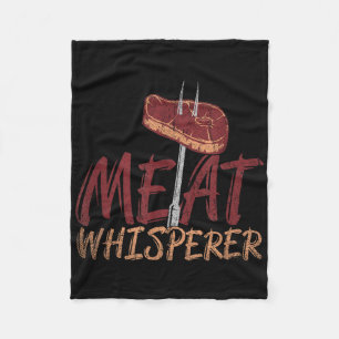 Funny Grillen Geräuchertes Fleisch Steak Geschenk Fleecedecke