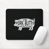 Funny Grillen Geschenk Ich mag Schweinefleisch Hin Mousepad (Mit Mouse)