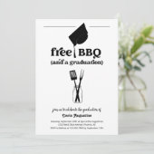 Funny GRILLEN Graduation Party Einladung (Stehend Vorderseite)