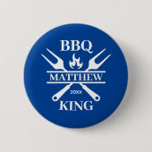 Funny GRILLEN Grill Master Personalisiert Barbecue Button (Vorderseite)