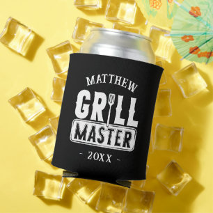 Funny GRILLEN Grill Master Personalisiert Barbecue Dosenkühler