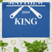 Funny GRILLEN Grill Master Personalisiert Barbecue Geschirrtuch (Gefaltet)