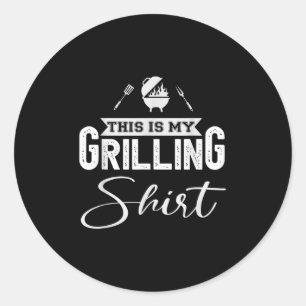Funny Grillen Grill Party - Das ist mein Grillen Runder Aufkleber