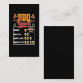 Funny GRILLEN Griller Meat Lover Barbecue Grilling Visitenkarte (Vorne/Hinten)