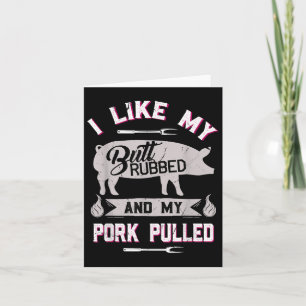 Funny Grillen Grilling Zitat Schwein gepulstes Sch Karte