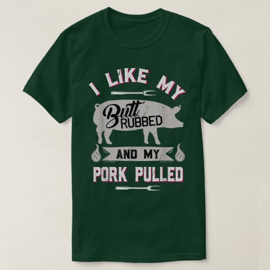 Funny GRILLEN Grilling Zitat Schwein gepulstes Sch T-Shirt (Design vorne)