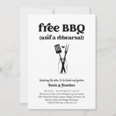 Funny GRILLEN Hochzeit Probe Dinner Einladung (Vorderseite)