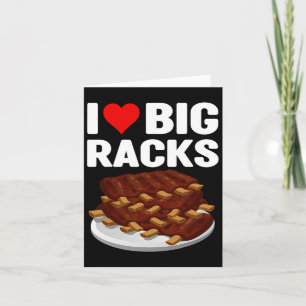 Funny Grillen I Liebe A Big Rack Red Heart Ribs Pi Karte