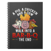Funny GRILLEN Joke Pig Chicken Cow Barbecue Spaß Notizblock (Vorderseite)
