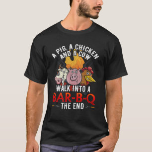 Funny GRILLEN Joke Pig Chicken Kuh Barbecue Spaß T-Shirt