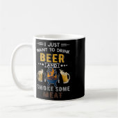 Funny Grillen Koch Bier Geräuchertes Fleisch Lover Kaffeetasse (Links)