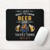 Funny Grillen Koch Bier Geräuchertes Fleisch Lover Mousepad (Mit Mouse)