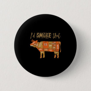 Funny Grillen Koch geräuchert Fleisch Grill Master Button