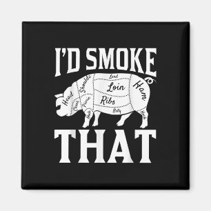 Funny Grillen Koch, ich rauche, dass lustig gerauc Magnet
