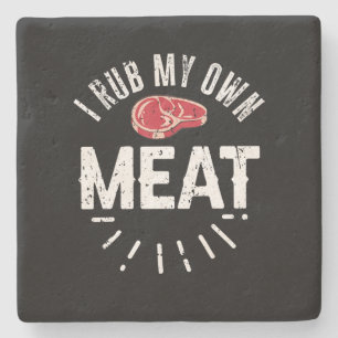 Funny GRILLEN Koch Joke Geschenk Rub Mein eigenes Steinuntersetzer