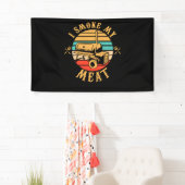 Funny GRILLEN Lover Gifts | Ich rauche meine Fleis Banner (Insitu)