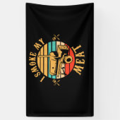 Funny GRILLEN Lover Gifts | Ich rauche meine Fleis Banner (Vertikal)