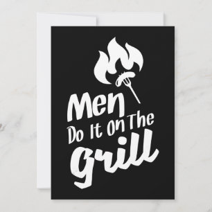 Funny GRILLEN Men machen das auf dem Grill-Raucher Feiertagskarte
